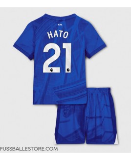 Günstige Chelsea Jorrel Hato #21 Heimtrikotsatz Kinder 2025-26 Kurzarm (+ Kurze Hosen)
